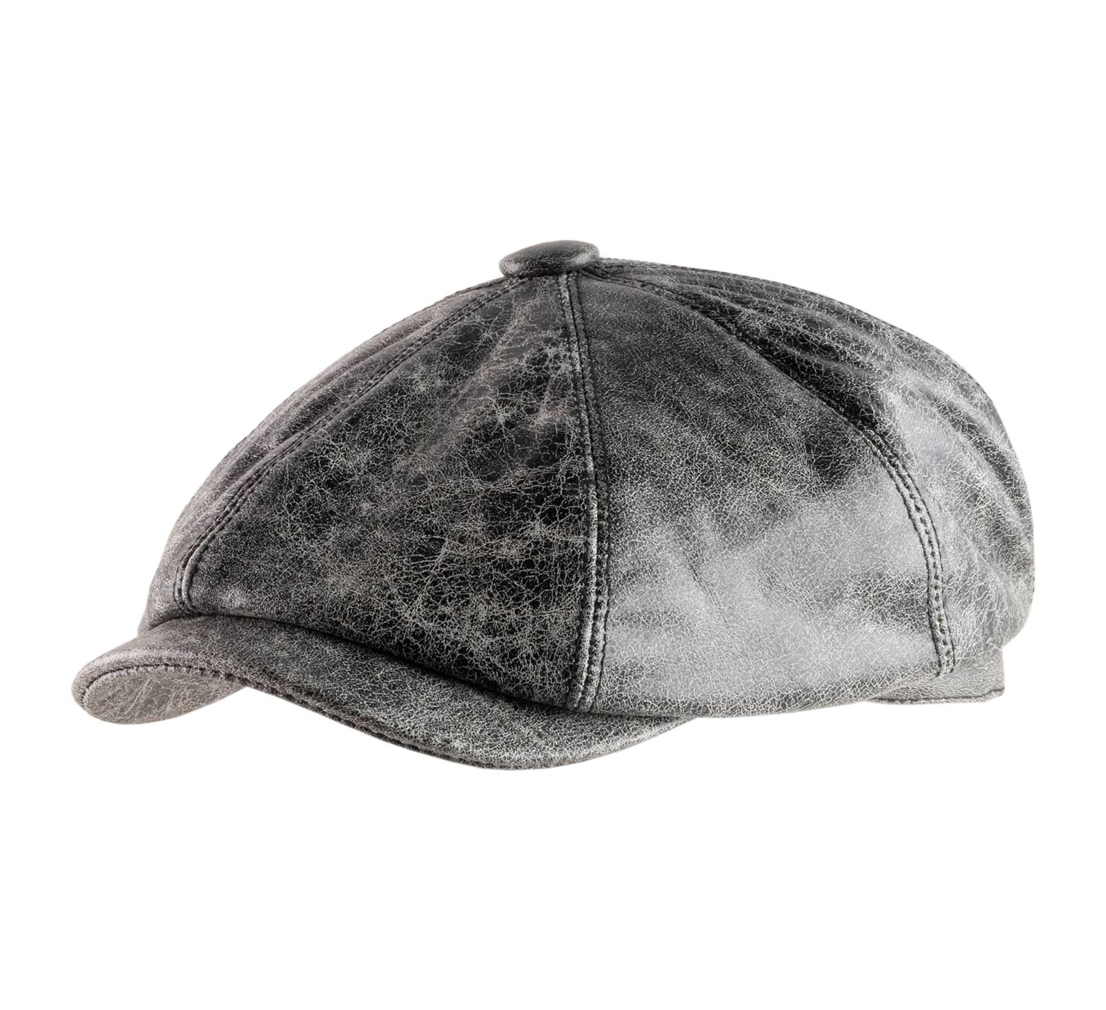 casquette large cuir