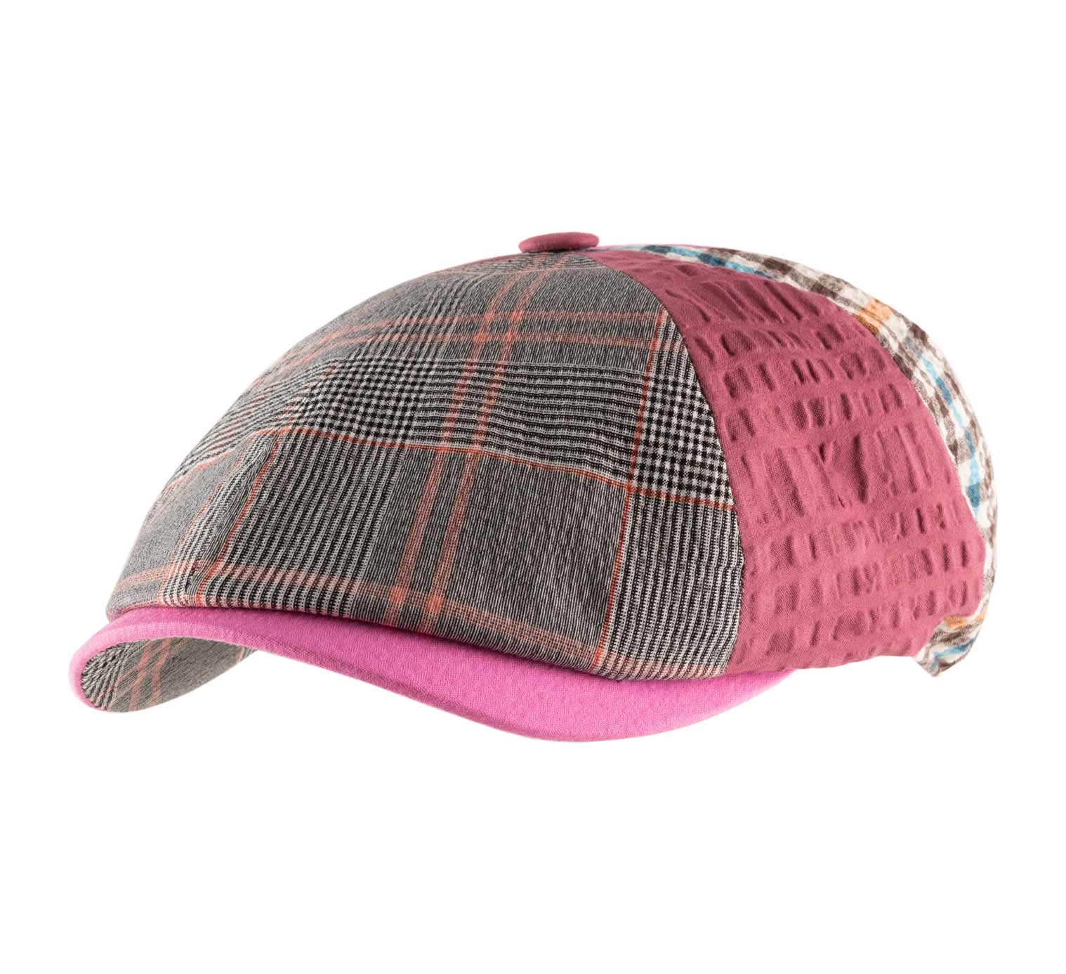 Casquette patchwork rose