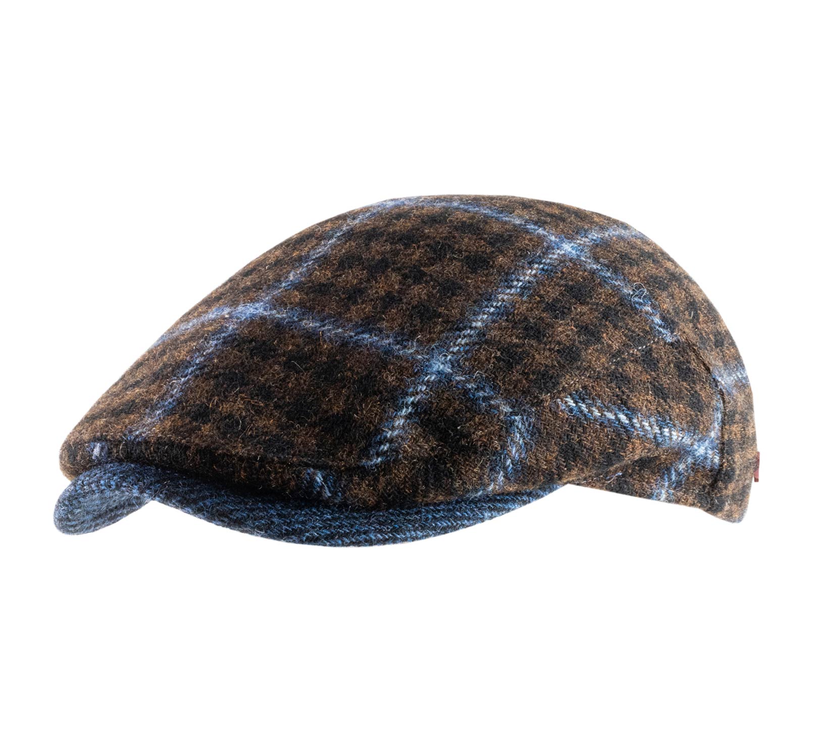 Casquette plate en tweed