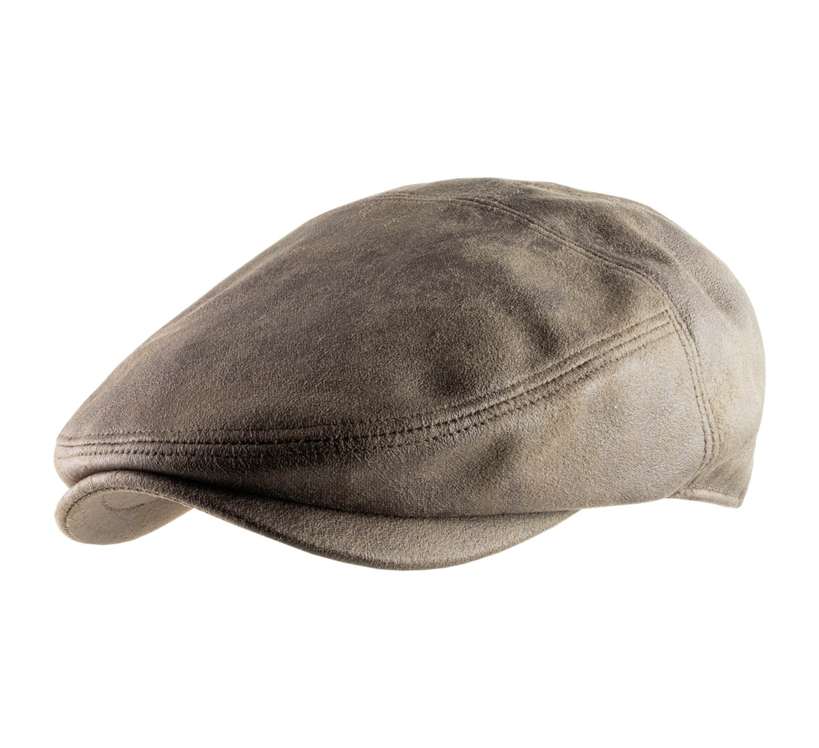 Casquette plate imitation cuir