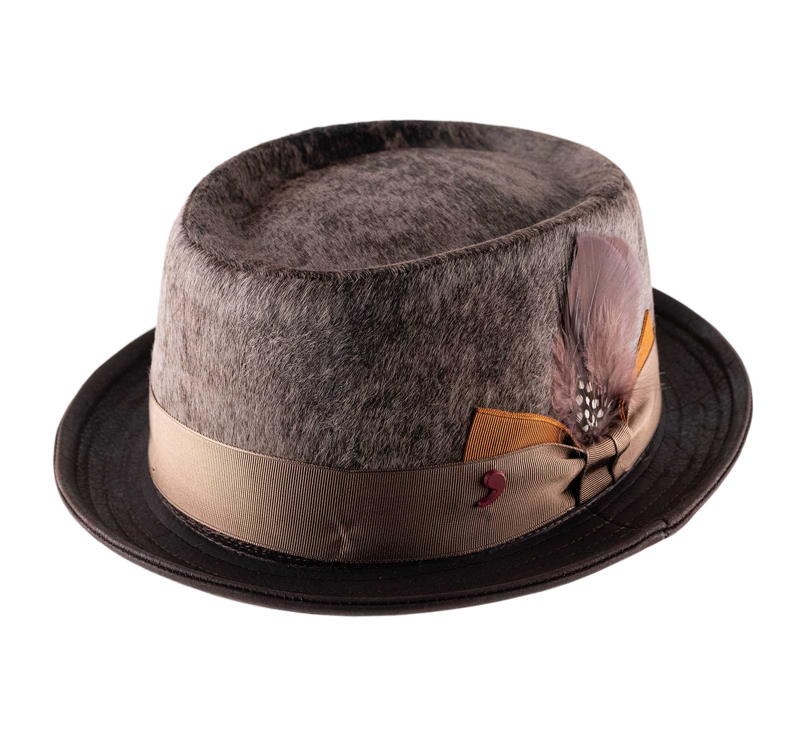 Chapeau porkpie cuir