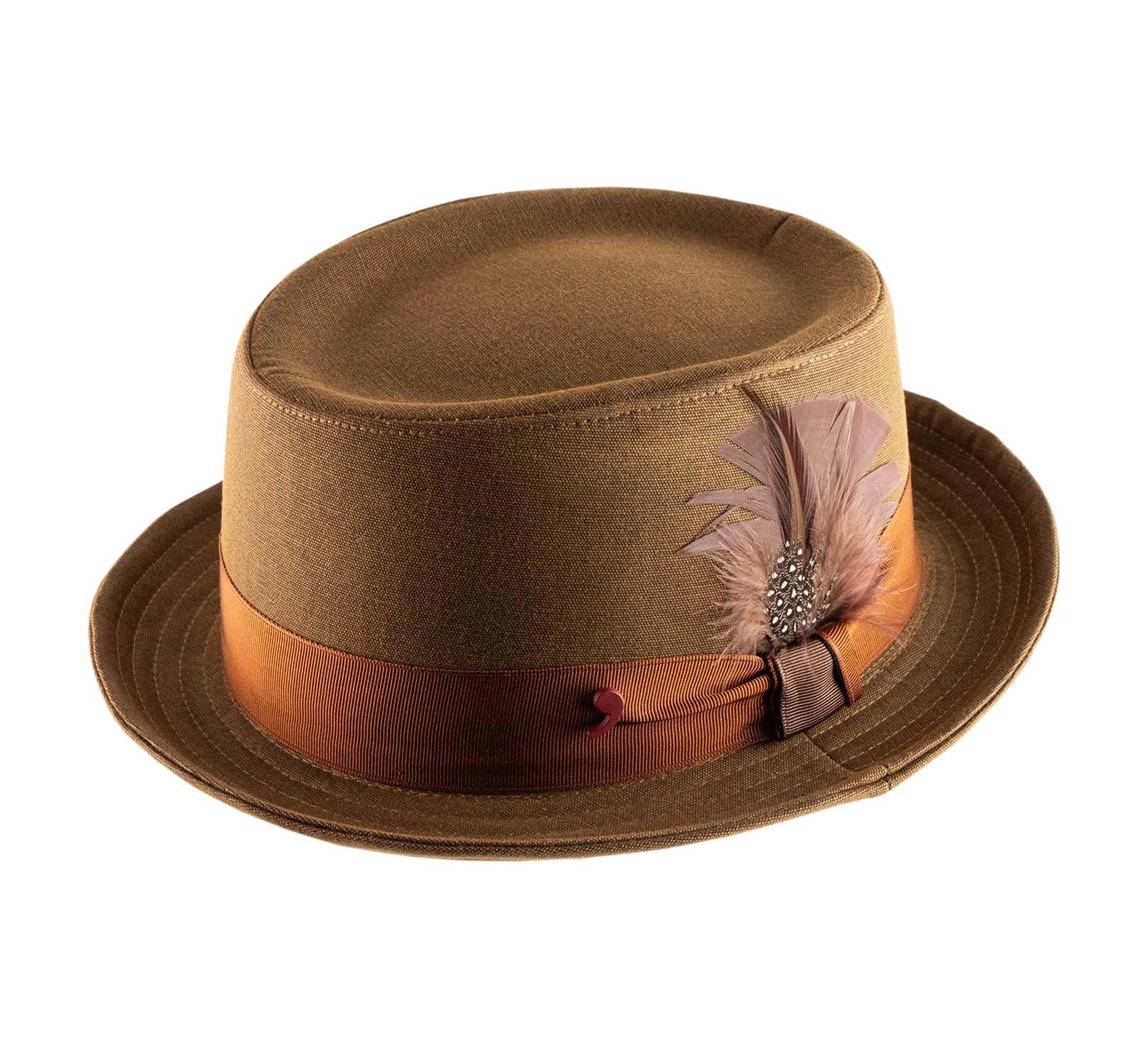 chapeau porkpie marron 