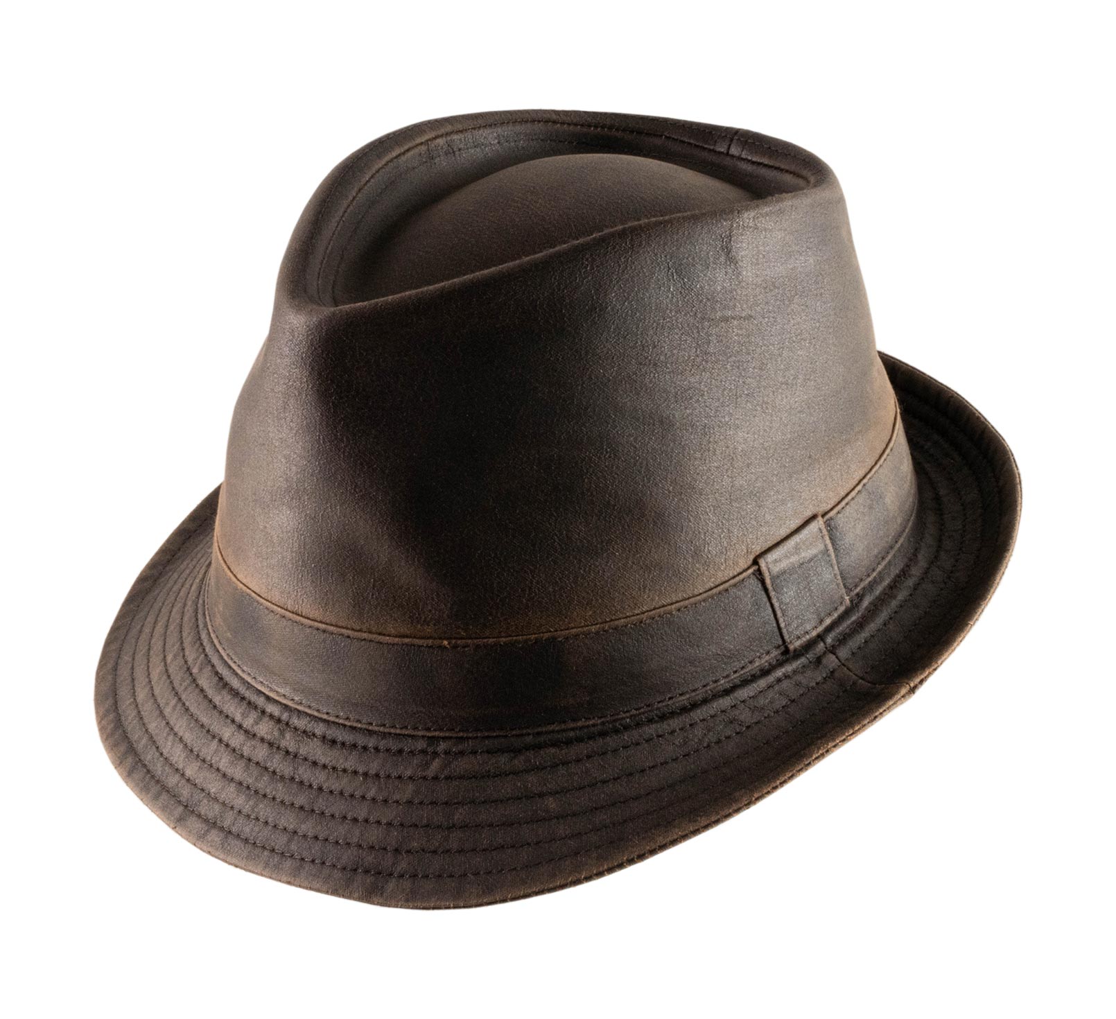 Chapeau trilby imitation cuir