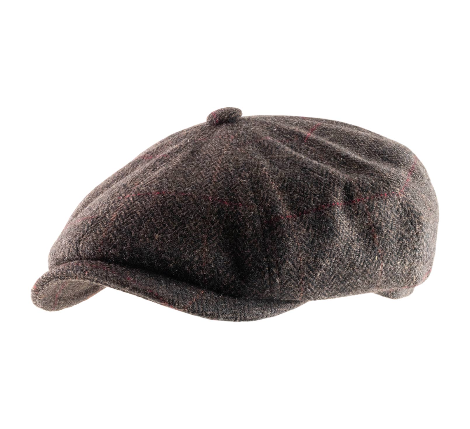 Casquette en laine d'Écosse marron