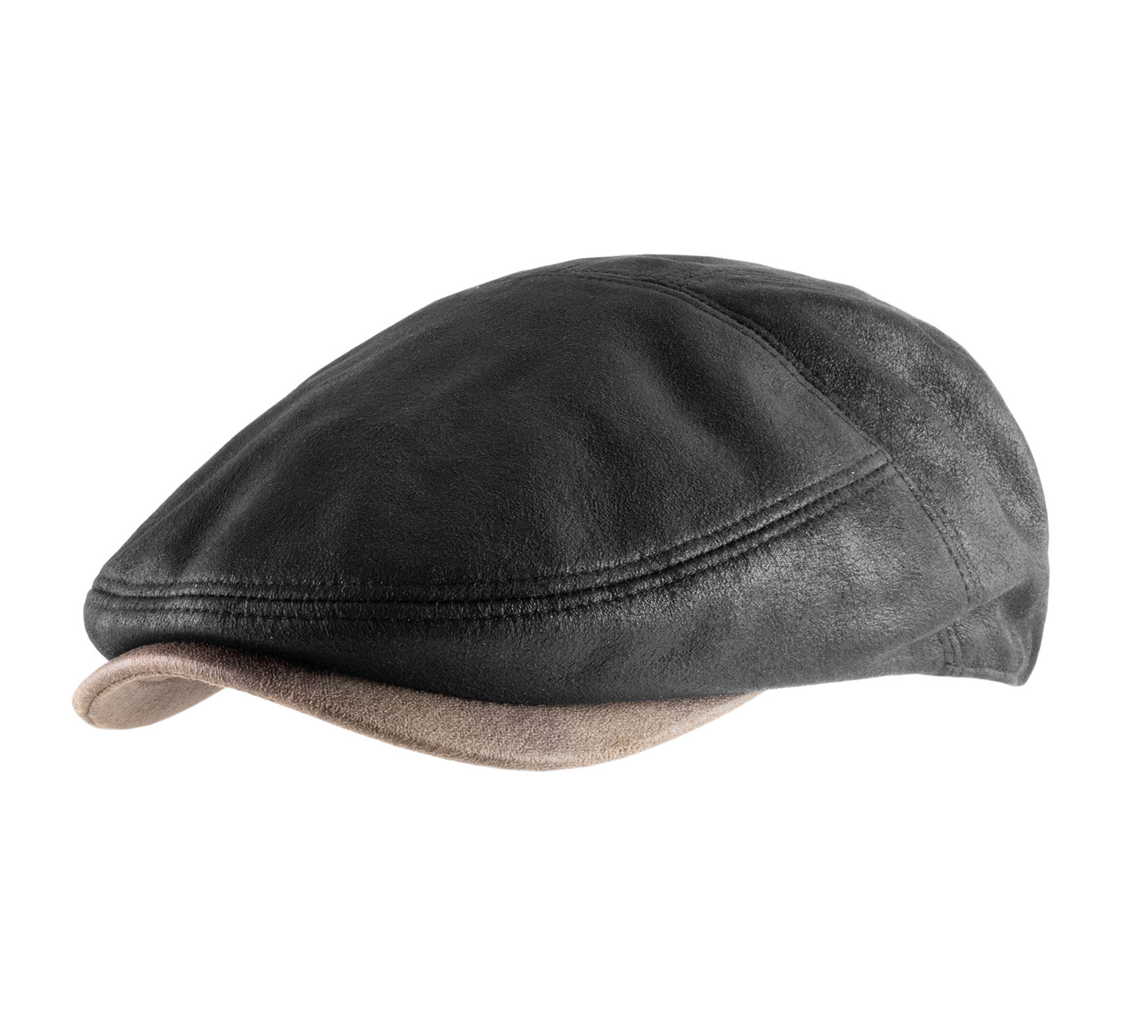 Casquette béret imitation cuir