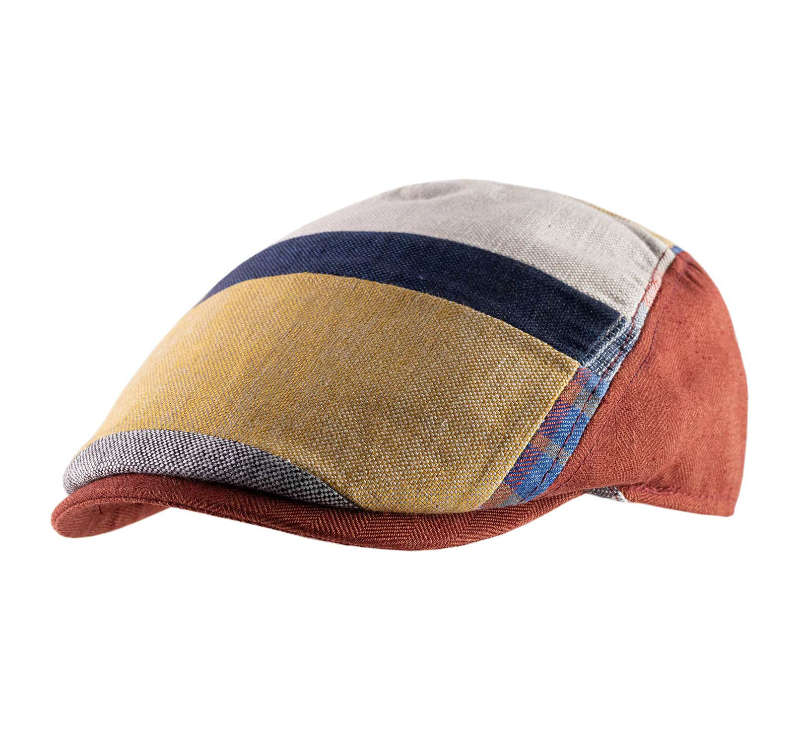 Casquette patchwork lin