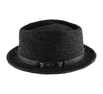 Chapeau porkpie rock Diamond Crochet Raffia