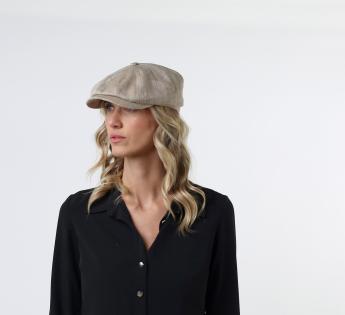 Casquette beret en lin Hatteras Linen Stripe