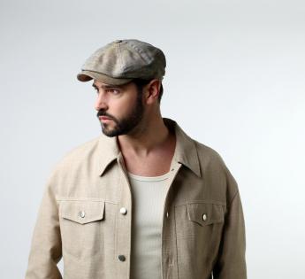 Casquette Stetson lin Hatteras Linen Glencheck