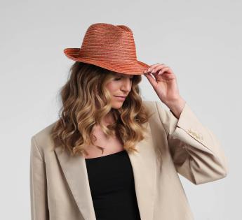 Chapeau paille élégant Trilby Abaca