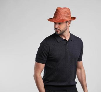 Chapeau paille élégant Trilby Abaca