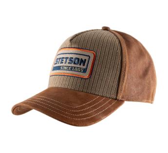 Casquette Stetson cuir Retro Stripes Leather Cap