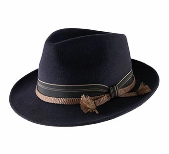 Paille Trendy CREATEUR Fedora Trilby Al Capone chapeau Mafiahut Gangs hat-005