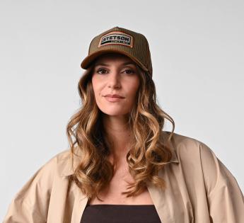 Casquette Stetson cuir Retro Stripes Leather Cap