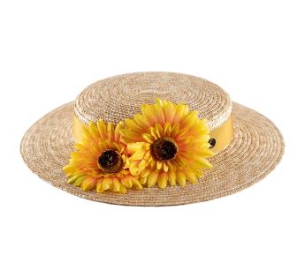 Chapeau canotier à fleurs Paloma