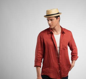 Chapeau porkpie paille fine Fino Porkpie Straw