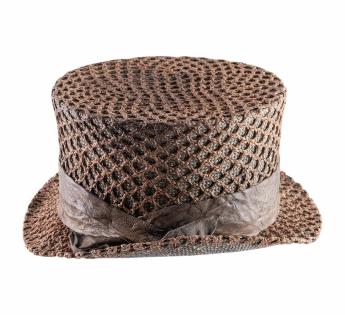 chapeau haut de forme paille Gioele