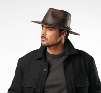 Chapeau cuir large Hobart